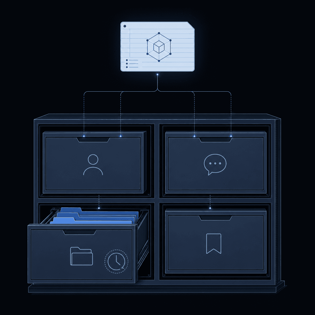 Operating · Lesson 03 — Memory architecture — what to remember, what to throw away