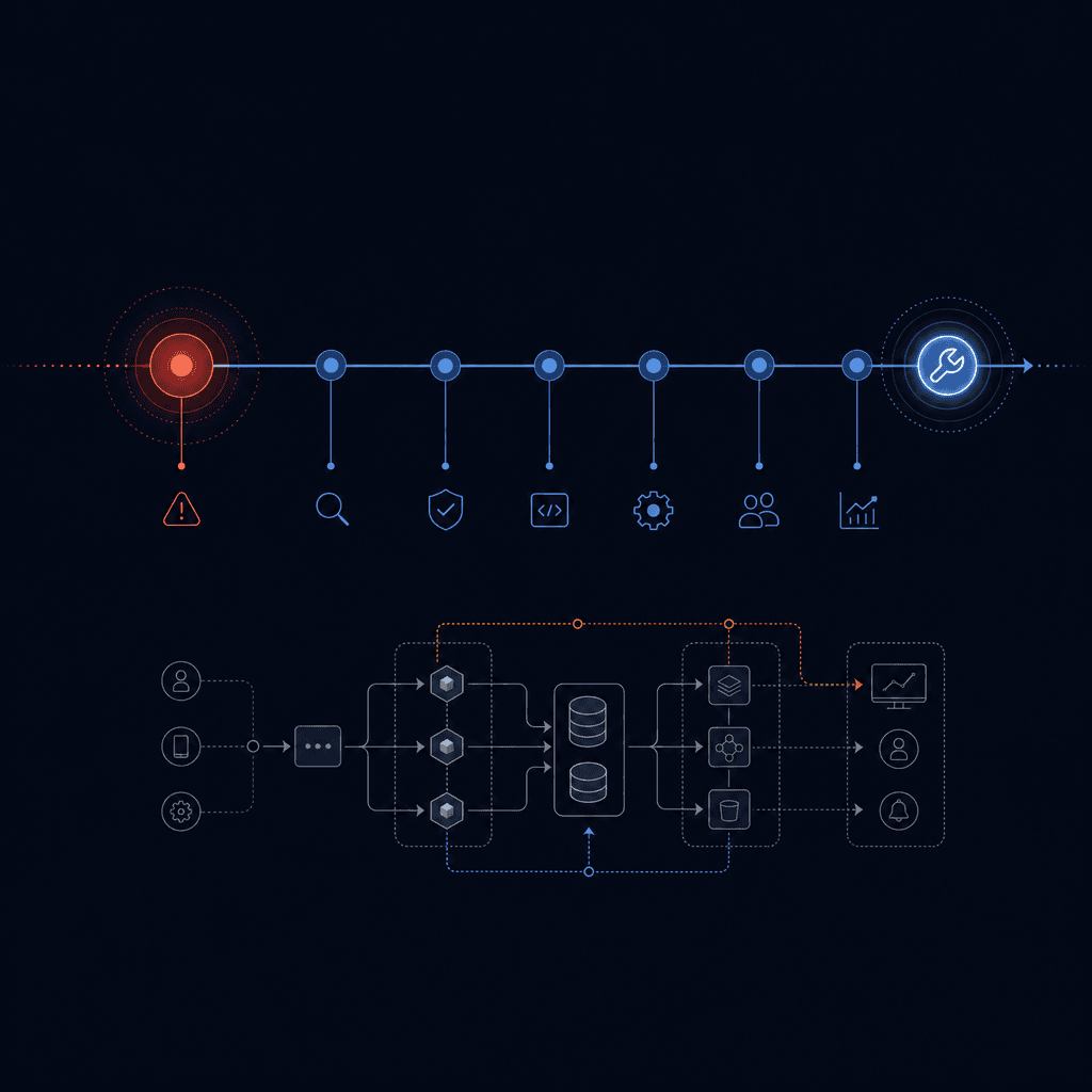 Operating · Lesson 02 — Postmortem discipline — when something breaks anyway